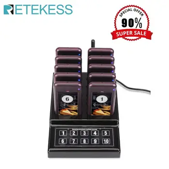 

RETEKESS Restaurant Pager Wireless Waiter Paging Queuing Calling System pager for restaurant waiter pagers for coffee shop