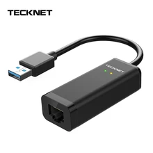TeckNet USB сетевой адаптер USB 3,0 для RJ45 10/100/1000 Мбит сетевой кабель проводной Ethernet-адаптер для Windows10 8,1 сети ТВ коробка