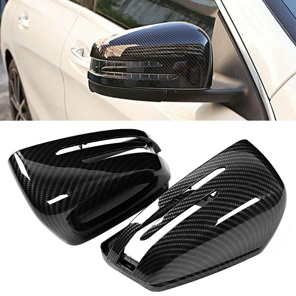 Текстура из углеродного волокна фонарь 2 шт. для Mercedes Benz W176 W246 W204 W212 W221 CLS C218 GLA X156 CLA