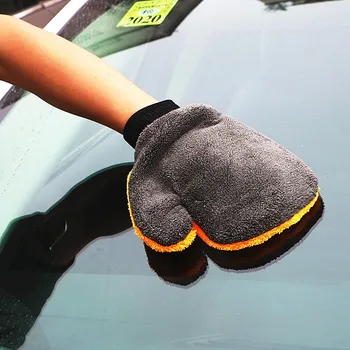 

1PC Microfiber Washing Gloves Car Cleaning Wash Tools Auto Care Water Absorption Car-styling Plush Car Absorbancy Glove