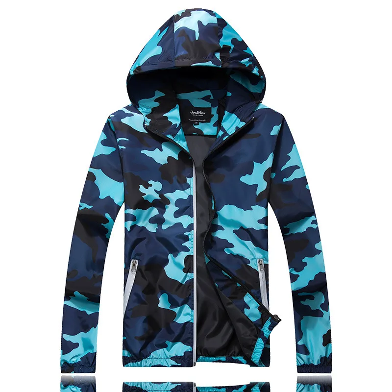 Zogaa 2019 Men's Reflective Jacket Camouflage Hooded Coats Spring Autumn Baseball Uniform Jackets plus Size M-5XL Men | Мужская