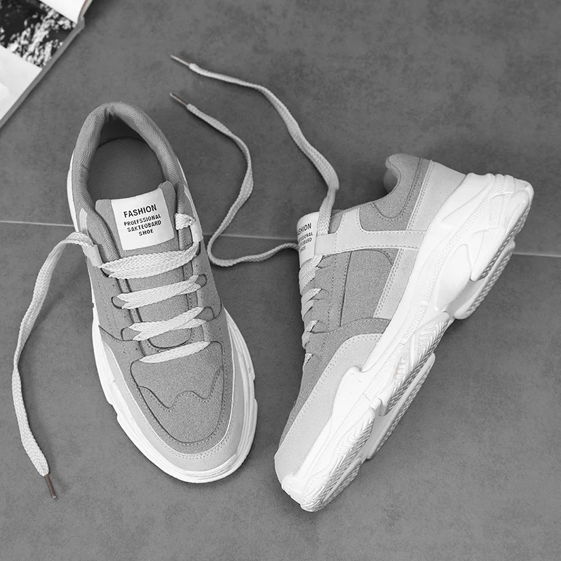 

2019 Brand men Sneakers Mixed Color Lace Up men Platform Shoes Fashion Street Style Casual Shoes man shoes V16-47