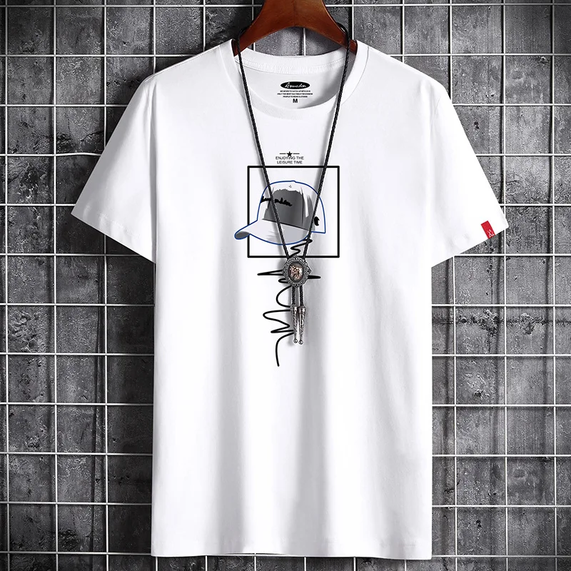 2022-Newest-T-Shirt-for-Men-Clothing-Fitness-White-O-Neck-Anime-Man-T ...