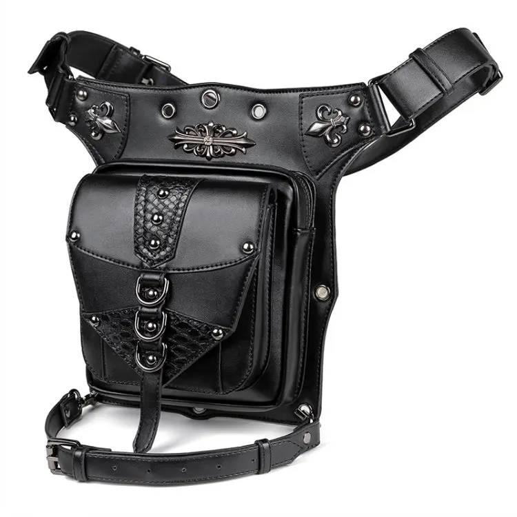 2019 Waterproof Steampunk Tactical Motorcycle Bags Waist Pack Bag Women Leather Unisex