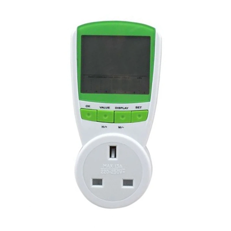 IG-Ts-838 Lcd Energy Meter Power Supply Voltage and Current Test Metering Socket Adapter British Standard | Электроника
