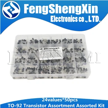 

24Values=480pc TO-92 Transistor Assortment Assorted Kit BC327 BC337 BC517 BC547 BC548 BC549 2N2222 3906 3904 5401 5551 C945 1015