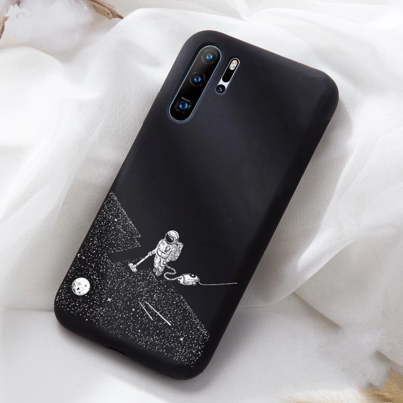 05 Мягкий ТПУ Матовый чехол с космонавтом луной для huawei P20 P20Lite P20Pro P30 чехол Fundas Coque чехол для huawei Honor 10 20 чехол - Цвет: 05