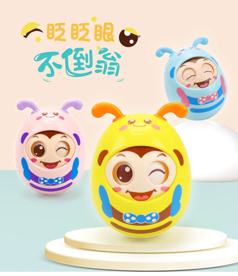 Детская игрушка-неваляшка, большой размер, для детей 3-6-12 месяцев, для детей 0-1 лет, развивающая кукла с кивком