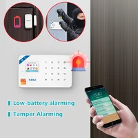 KERUI – système d'alarme de sécurité domestique sans fil, W181, application Mobile, réception, wi-fi, GSM, connexion couleur, sirène, écran 4