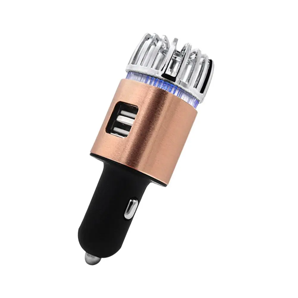 2 в 1 автомобильный двойной USB ионный очиститель свежего воздуха кислородный бар озоновый ионизатор очиститель освежитель автомобильное зарядное устройство для телефона