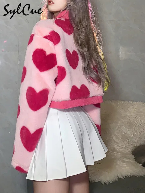 Pink Heart All-Match Love Coat 3