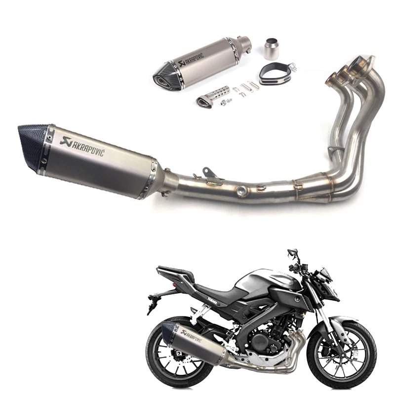 Мотоцикл Полный выхлопной системы слипоны с выхлопной глушитель для YAMAHA MT09 MT-09 FZ-09 не tracer 14-18