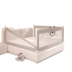 Corralito separado con redes para niños, 28 engranajes, ajuste de altura, valla de seguridad plegable para cama de bebé, barandilla de seguridad para 0 3 años