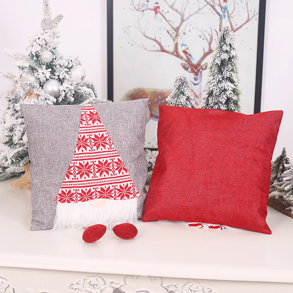 Christmas Cushion Cover Red Pillowcase Sofa Cushion Pillow Cases Seat