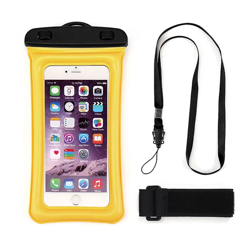 Floating Waterproof Bag Transparent Touch Screen iPhone X Outdoor Swimming Inflatable Environmentally Friendly Universal Waterpr
