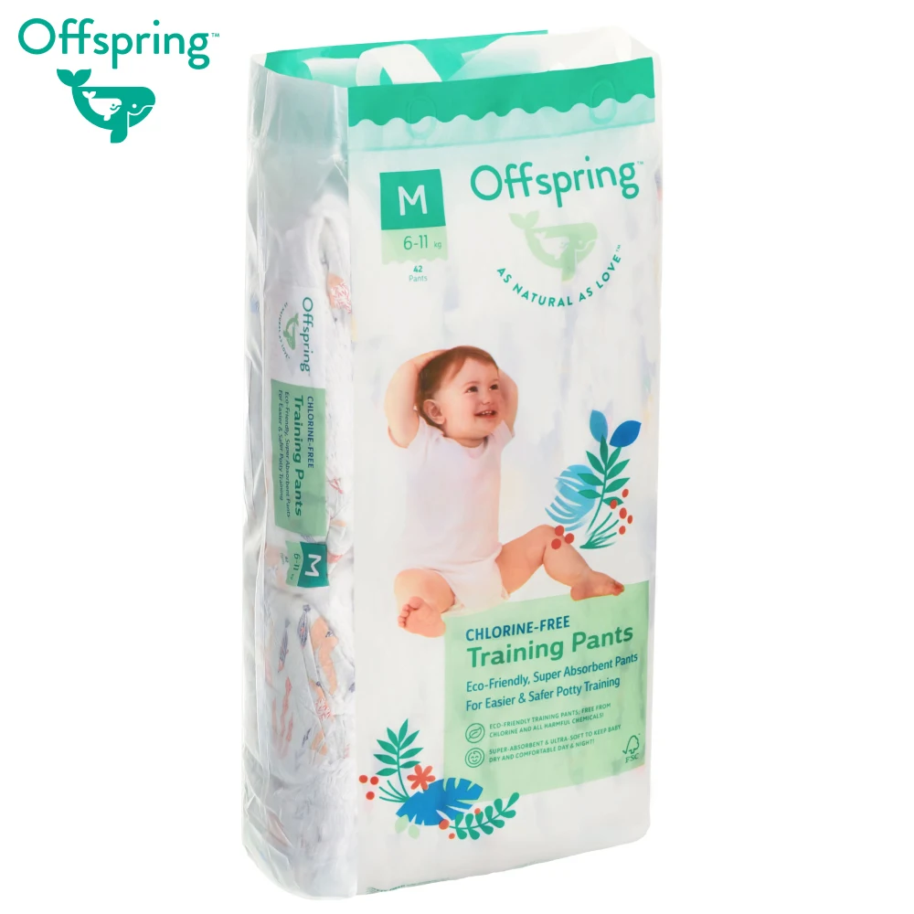 Трусики-подгузники Offspring, M 6-11 кг. 42 шт. расцветка Риф