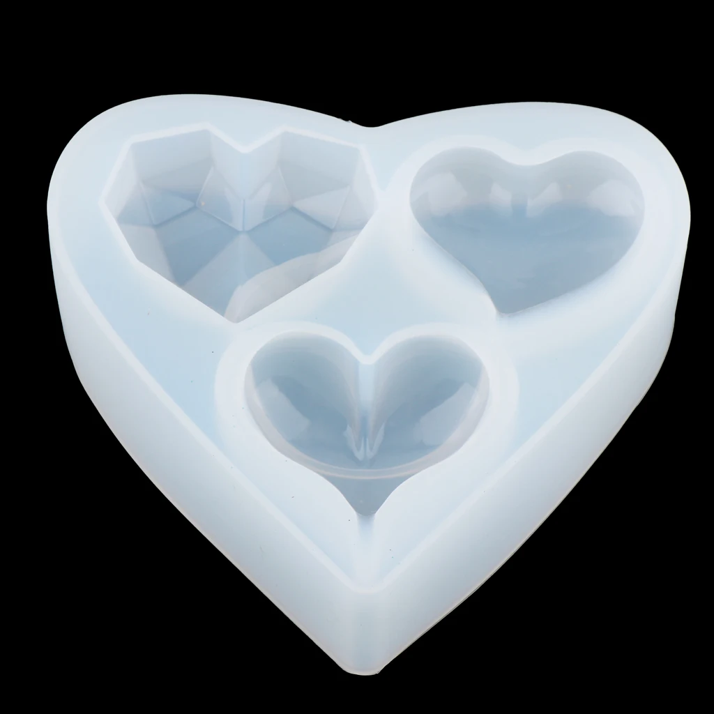 Heart Silicone Ornaments Mold Resin Casting Mold Jewelry Making Mould Tools