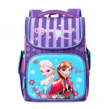 

Disney Cartoon Frozen Elsa Girls School Bags Orthopedic Satchel High Quality Spider-Man Children's Boys Backpack Grade 1-3-6