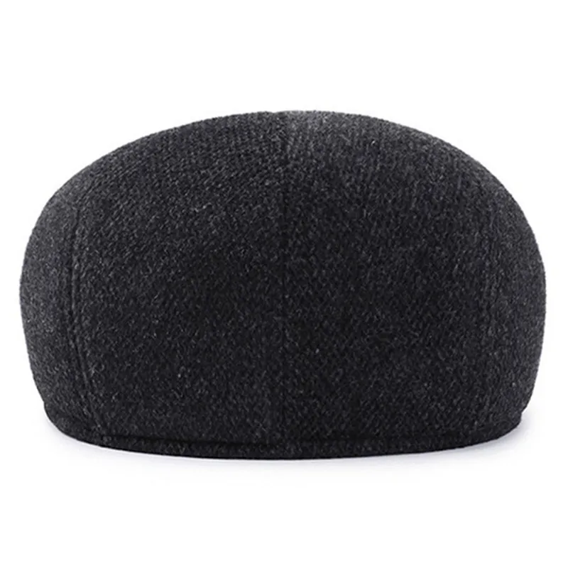 XdanqinX 2024 Winter New Men's Hat Woolen Thick Warm Berets With Earmuffs Male Bone Dad's Hat Trucker Winter Plush Fluff Hats 6