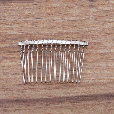 12/15/20 Teeth Metal Twisted Wire Hair Comb Base for Diy Hair Comb Clip Handmade Bridal Hair Jewelry Accessories