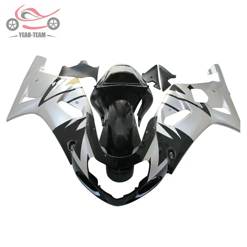 Китайский обтекатель на заказ для Suzuki K1 GSXR750 2001 2002 2003 GSXR600 01-03 GSXR 600 750 серебристый черный мотоцикл обтекатель набор