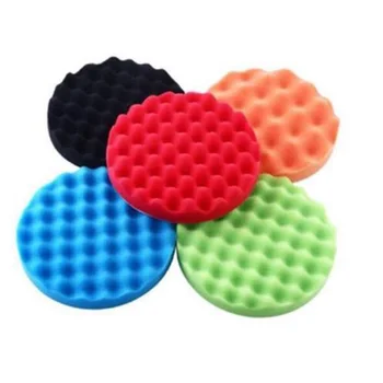 

5x 7inch Wave Foam Waffle Pad Buffing Sponge Pads For Car Polisher Buffer Wax