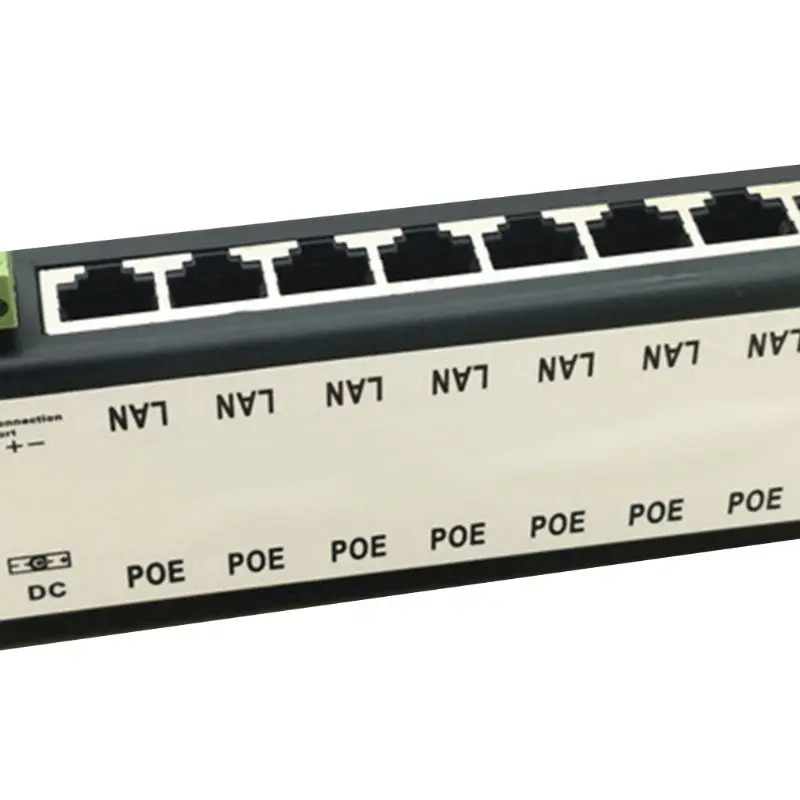 8 портов POE инжектор POE сплиттер для CCTV сети POE камеры питания через Ethernet IEEE802.3af