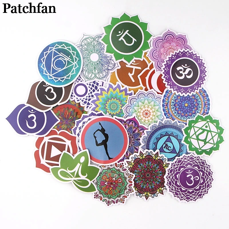 

12sets/lot Patchfan 24pcs/set Yoga Patterns vintage Funny sticker packs Cartoon style DIY wall phone scrapbooking album A2328