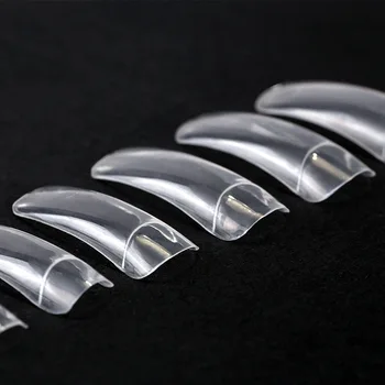 

500pcs/bag False Natural/Transparent Coffin Fake Nails Manicure Nails for Extension&Protection Nail Art