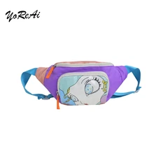 

Japanese Banano Mujer Nylon Shoulder Diagonal Bag Female Chest Bags Cartoon Waist Belt Bag Women Fashion Casual Lady Fanny Packs