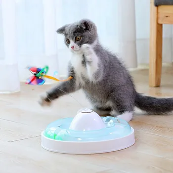 

Interactive Training Toys e Puzzle Toys Automatic Electric Rotating Cat Toy Colorful Butterfly Shape Funny Pet teaser Toy new