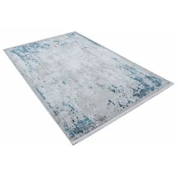 

Apex Luxia 3 'x 5' Polypropylene Blue/Gray Runner Rug