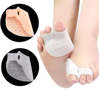 

Silicone Gel Toe Corrector Foot Fingers Three Hole Toe Separator Thumb Valgus Protector Bunion Adjuster Valgus Guard