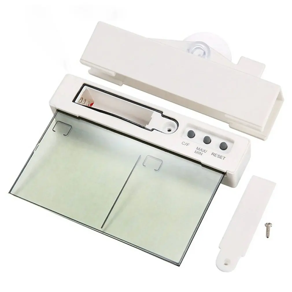Household Thermometer Hygrometer House shaped Digital Display Suction Cup Thermometer Attached