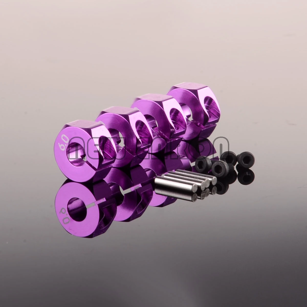 Set Di 4 Mozzi Esagonali Con Disco Freno Finto Da 12 Mm – Compatibili Traxxas Tamiya HSP 1/10, Colore Rosso