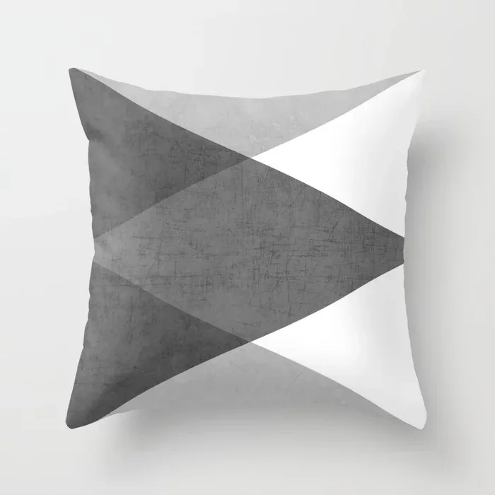 Новая современная наволочка серого цвета с геометрическим рисунком в стиле Nodic, лидер продаж, полиэфирные пледы на бретелях, наволочки с принтом, Декоративные диванные подушки