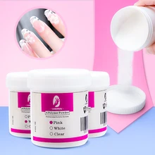 Builder Powders Gel-Tips Nails Crystal Clear Carving Polymer Pink White 3D 120ml 