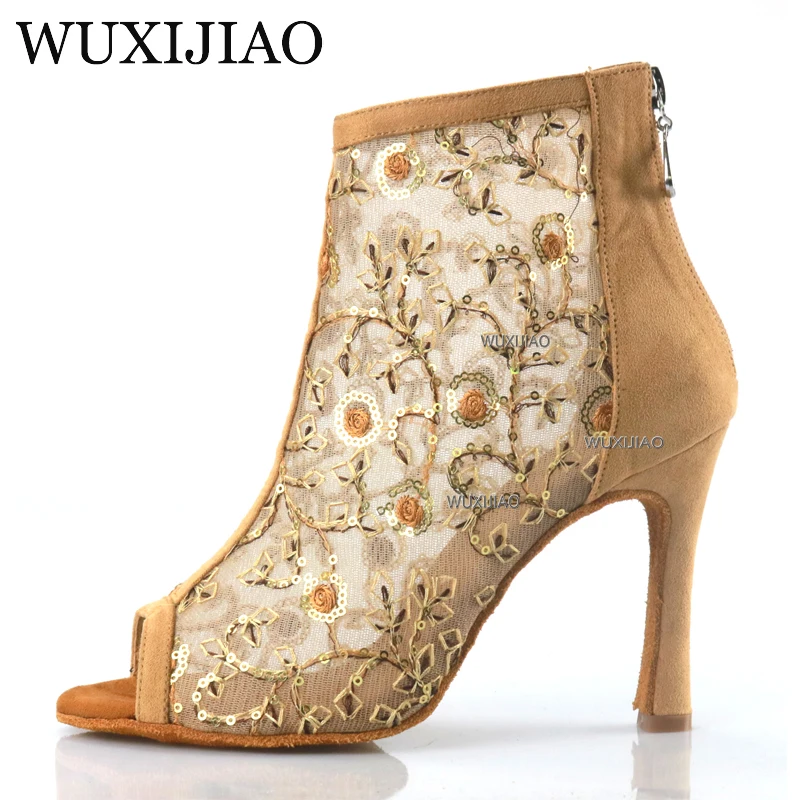 

Ботинки женские кожаные для латиноамериканских танцев, сальсы, розового цвета