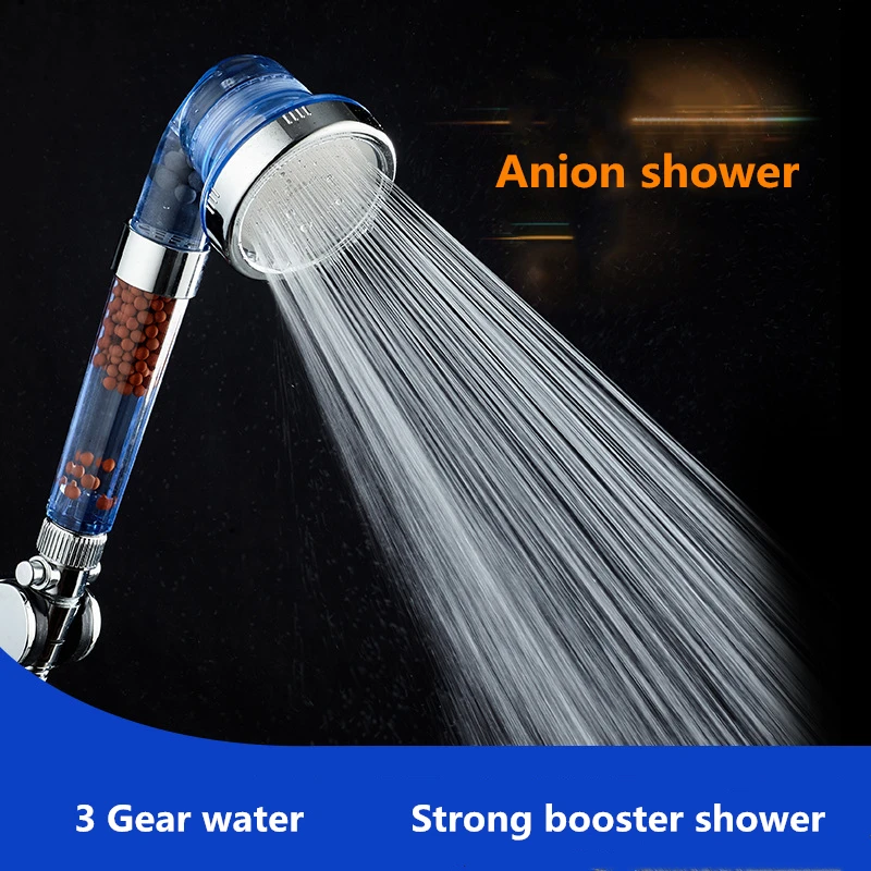 

Three Gear Negative Ion Shower Head Manufacturer Direct Pressure And Water Saving Multi-functional Hand-held Filter Treatm