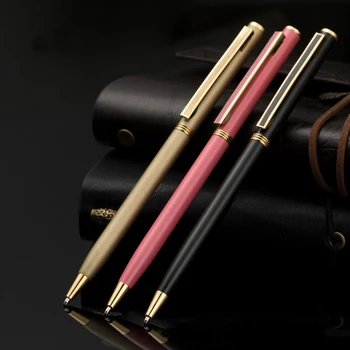 

stainless steel parts rotating rod metal ball pen stationery school office supplies