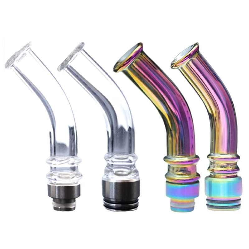 510 / 810 Long Glass+ Stainless Steel Drip Tip Pipe Mouthpiece Thread