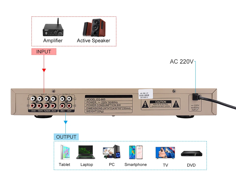 AIYIMA EQ665 эквалайзер усилитель предусилитель Hifi домашний эквалайзер сбалансированный микшер двойной 10 сегментный стерео ВЧ альт бас тон