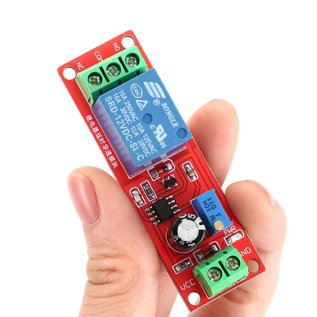 12V Регулируемый переключатель, реле задержки времени модуль реле времени, для автомобиля, для электронного оборудования