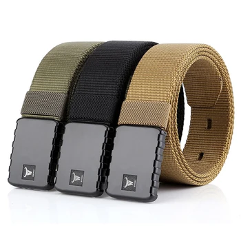 

3.8cm Thicken Nylon Tactical Belt Army Specialized Armed Applied Commuter Waist Belt 110/130cm Men/ Women Military Training Belt