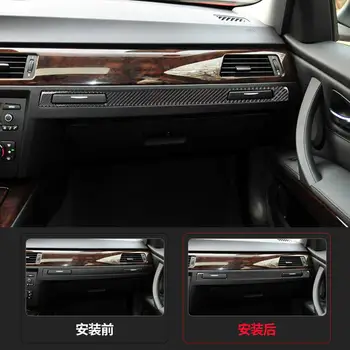 

ABS Carbon Fiber Interior Copilot Water Cup Holder Decoration Decal Frame Cover Trim for BMW 3 Series E90 E91 E92 E93 2004-2013