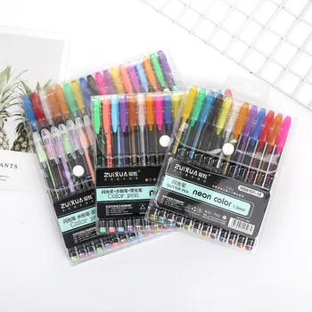 

12 18 24 36 48 Colors Creative Flash Gel Pens Diary Graffiti Artistic Marking Diy Sketching Patinting Drawing