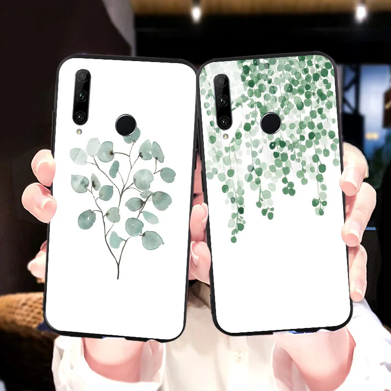 Чехол из закаленного стекла для Huawei Honor 10i чехлы с рисунком листьев кактуса бампер