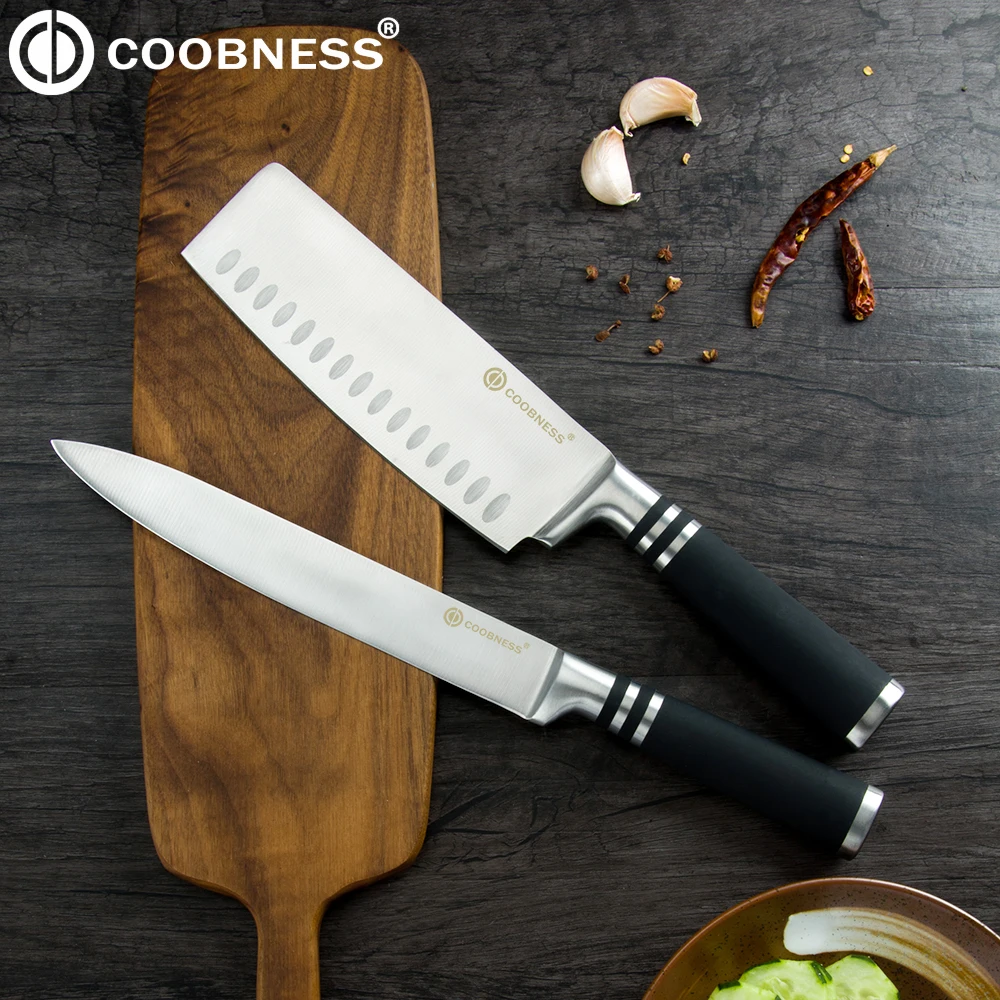 Набор ножей 6 шт. набор кухонных ножей 3Cr14 нож шеф-повара из нержавеющей стали универсальный нож для хлеба сантоку ножи для резки и нарезки ломтиками мясо рыба