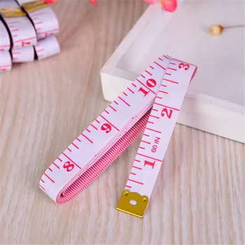 

#50 Cm And Inch Plastic Tape With White Background And Pink Characters Soft Ruler 1m Telescopic Measuring Ruler / Soft Ruler