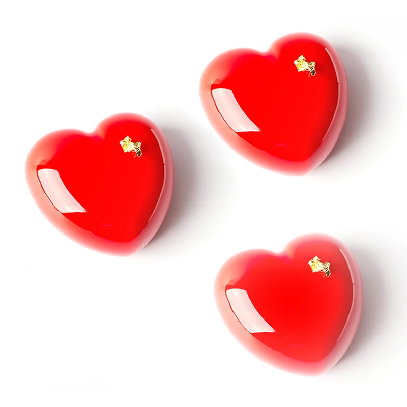 8 Heart Shape Silicone Cake Molds French Dessert Mousse Baking Form Moulds Chocolate Jelly Mold Cake Decoration Tool